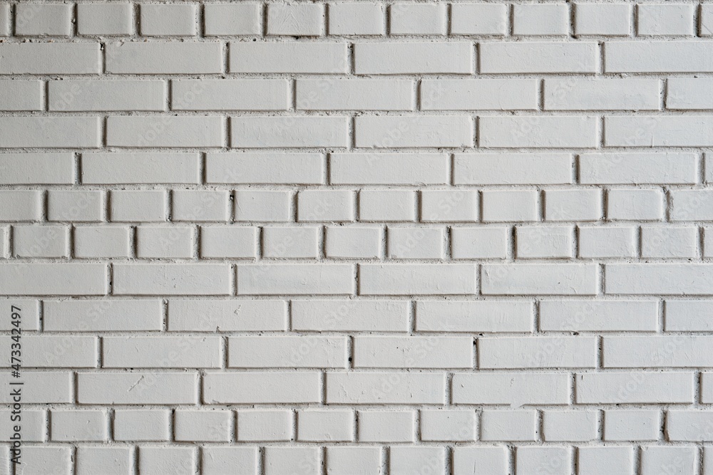 brick texture of white wall for background or wallpaper