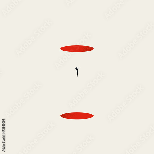 Business career growth vector concept. Symbol of success, opportunity and motivation. Minimal design.