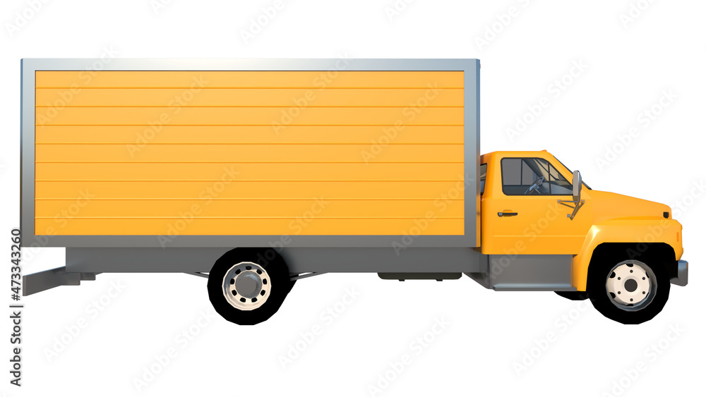 Cargo Van Truck 1- Lateral view white background 3D Rendering Ilustracion 3D
Cargo Van Truck 1- Lateral view white background 3D Rendering Ilustracion 3D