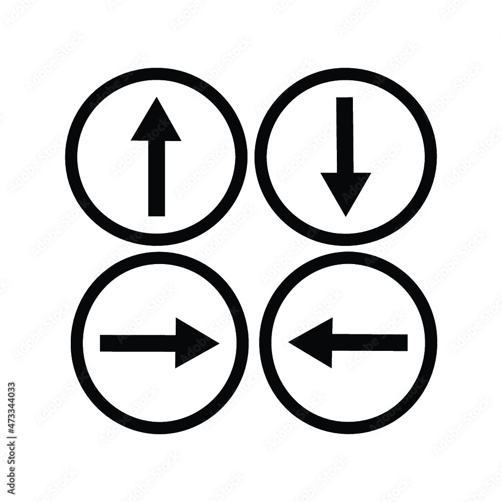Set Of Collection Arrows Icon Vector Design Illustration . Up , Down , Right And Left Arrow Icon Set Of Collection Arrows Icon Vector Design Illustration . Up , Down , Right And Left Arrow Icon