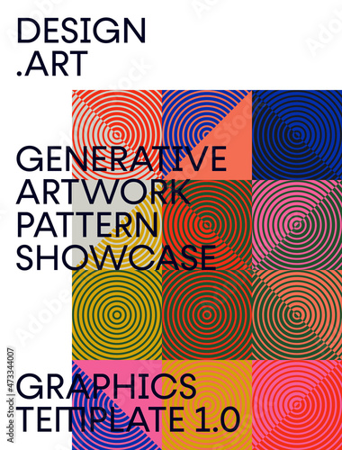 Neomodern Poster Design Layout With Abstract Vector Geometric Shapes