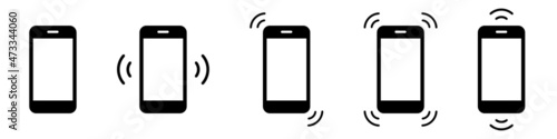 Ringtone phones icon set simple design
