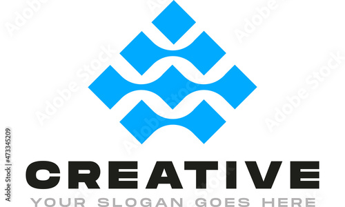 A letter Pixel Logo Design Template