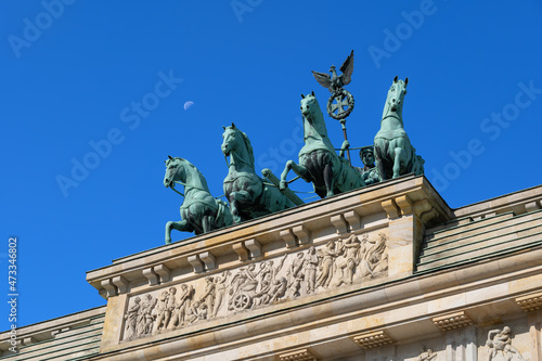 Quadriga Of Brandenburg Gate In Berlin