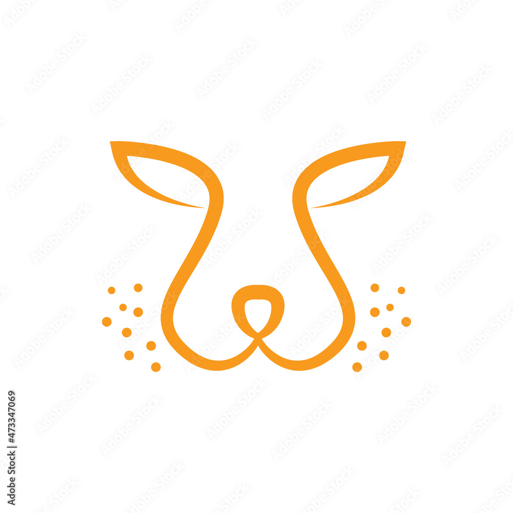 simple modern face cheetah logo symbol icon vector graphic design