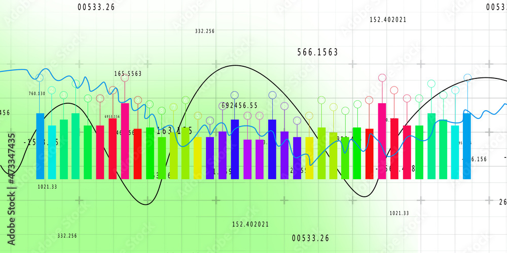 2d rendering Stock market online business concept. business Graph 2d rendering Stock market online business concept. business Graph