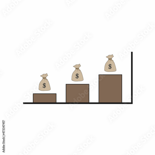 Dollar rate increase vector graphics