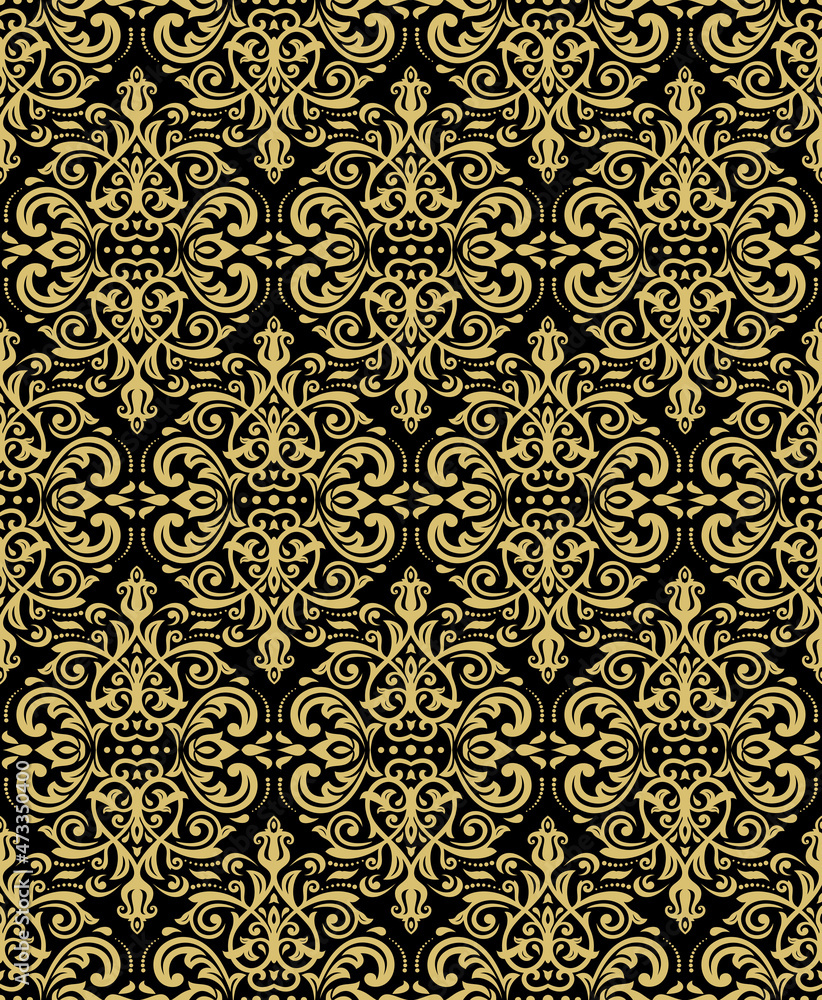 Fototapeta premium Orient classic pattern. Seamless abstract background with vintage elements. Orient golden background. Ornament for wallpaper and packaging