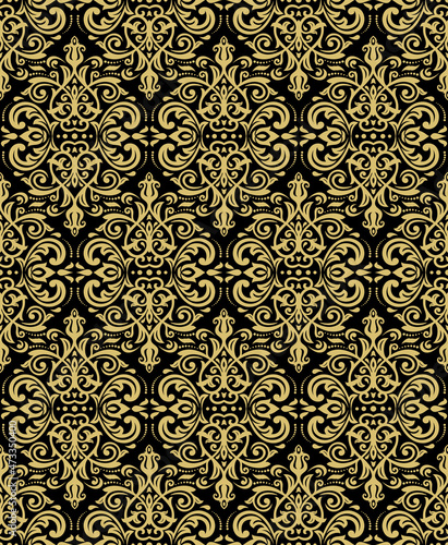 Orient classic pattern. Seamless abstract background with vintage elements. Orient golden background. Ornament for wallpaper and packaging
