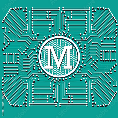 Platine M grün