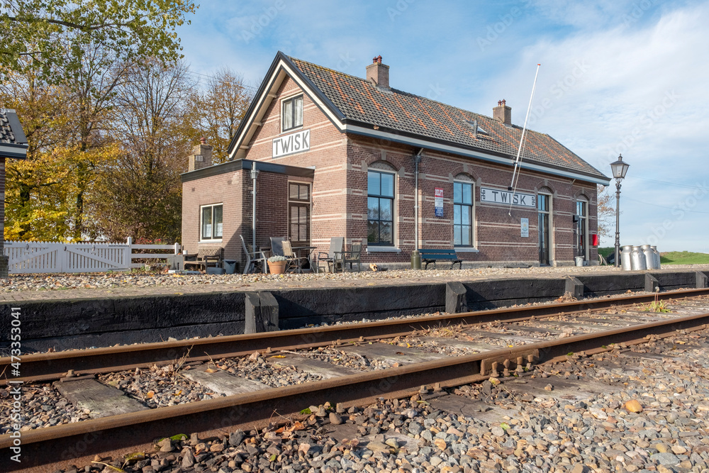 Station Twisk (1887) op de lijn Hoorn-Medemblik, Noord-Holland Province, The Netherlands