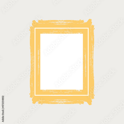 Rectangular frame for the design of banners, inscriptions, logos and art products in the grunge style