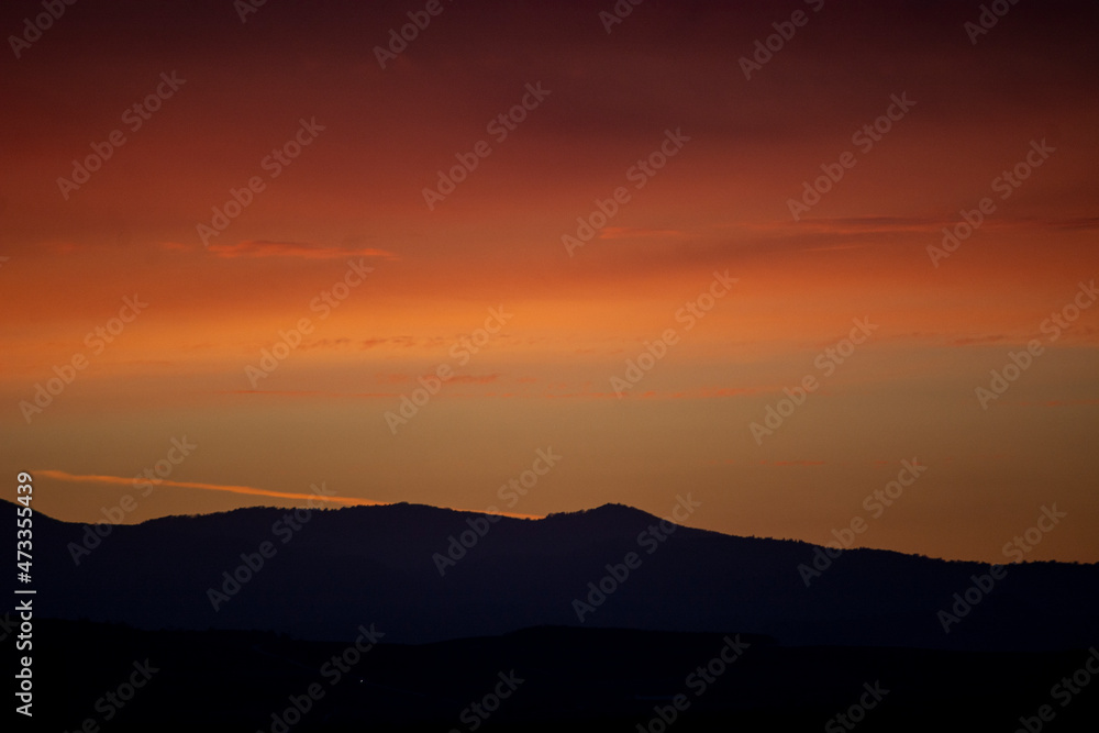 sunset in the mountains sunset in the mountains