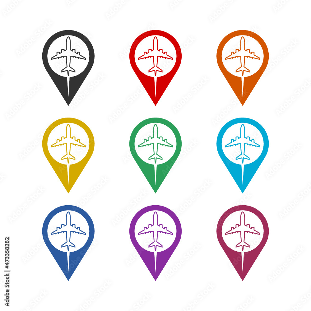 Travel and tour logo isolated on white background, color set Travel and tour logo isolated on white background, color set