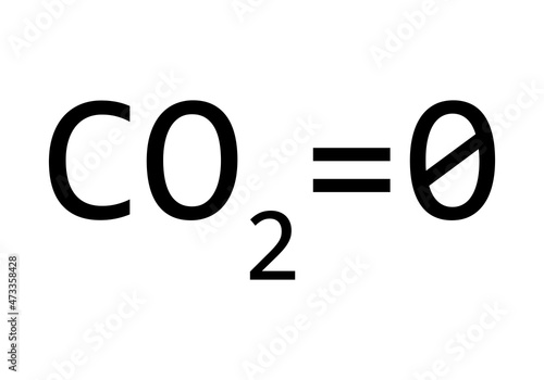 Dióxido de carbono igual 0 para acabar con las emisiones. 