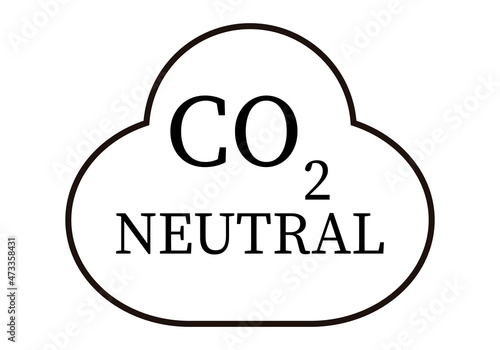 Icono negro de dióxido de carbono neutral.