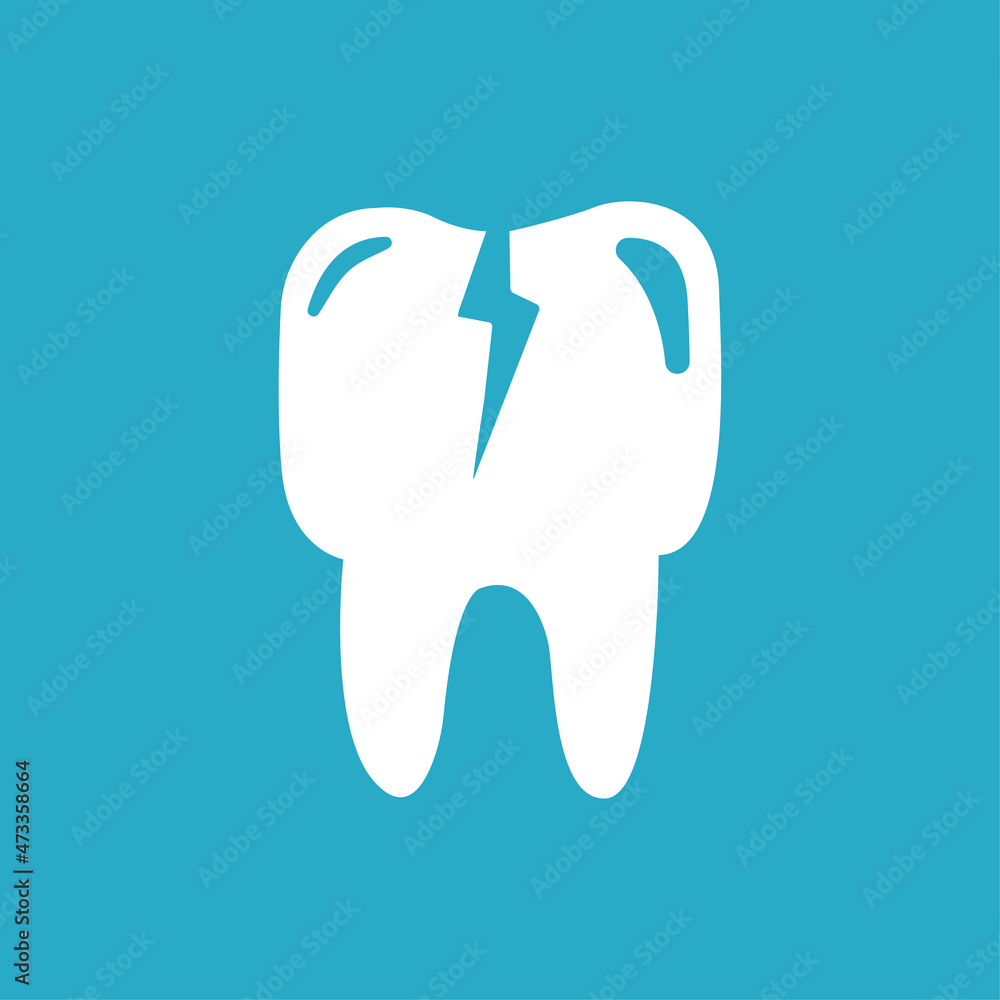 icon of a sick tooth on a white background, vector illustration icon of a sick tooth on a white background, vector illustration