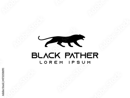 panther logo design. logo template