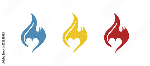 fire love, flame, vector illustration