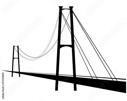 suspension bridge, bridge silhouette