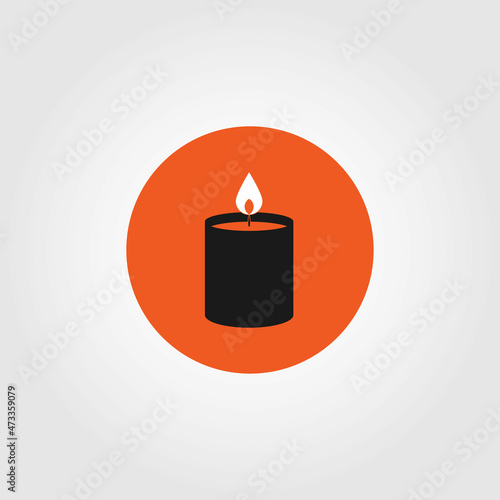 Candle icon on white background. Candle vector logo. Flat design style. Modern vector pictogram