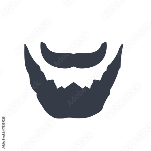 beard icon on a white background, vector illustration