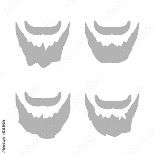 beard icon on a white background, vector illustration