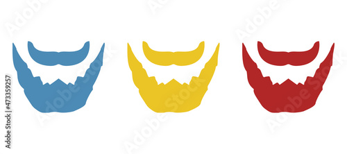 beard icon on a white background, vector illustration