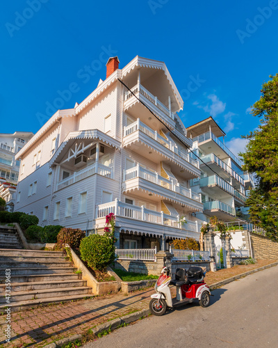 Kinaliada Island street view in Istanbul photo