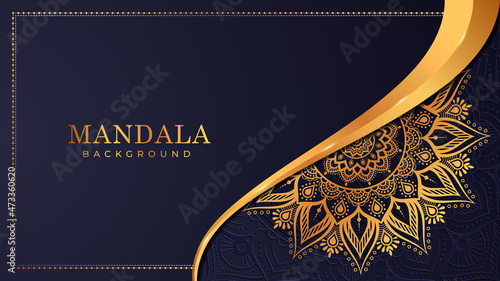 Luxury mandala background with golden arabesque pattern Arabic Islamic east style. Decorative mandala for print, poster, cover, brochure, flyer, banner, and your desired ideas. Mandala for Henna