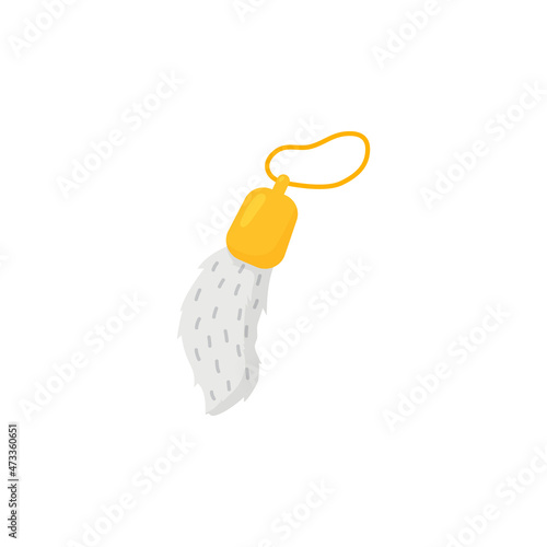 Rabbit foot luck talisman icon or symbol, flat vector illustration isolated.