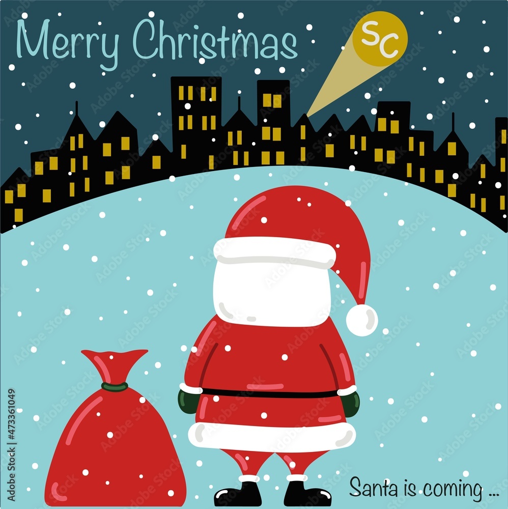 Fototapeta premium Santa is coming
