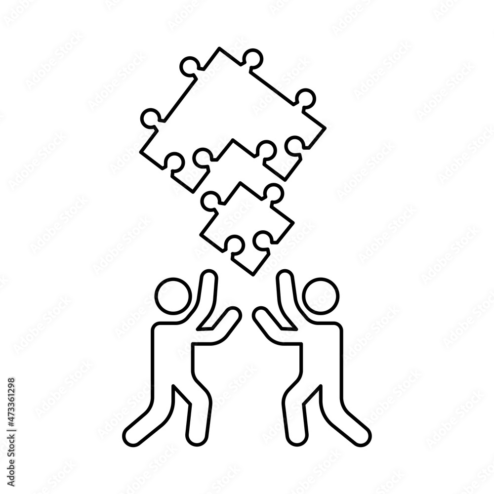 people make up puzzle icon, vector illustration people make up puzzle icon, vector illustration