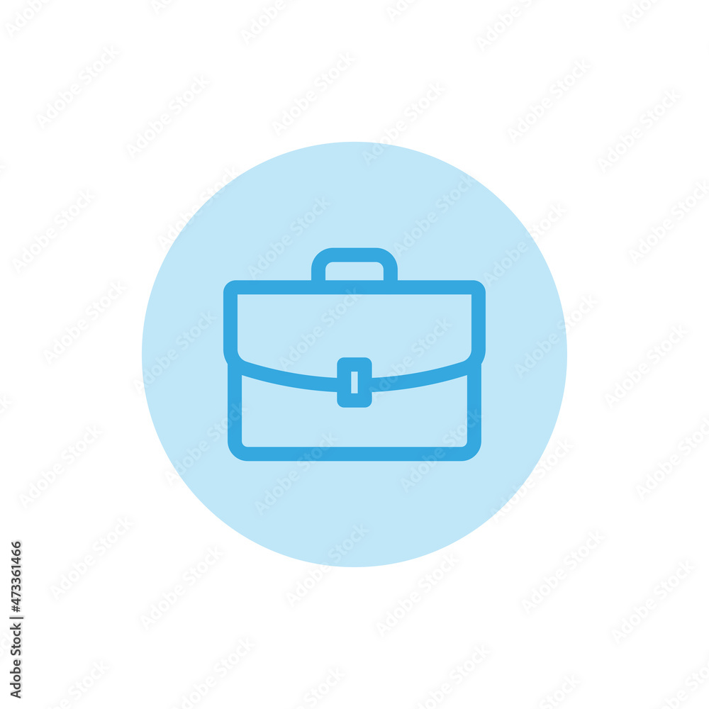 Blue suitcase icon vector on white background Blue suitcase icon vector on white background