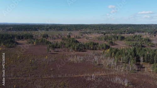 Flight over the river Siberia