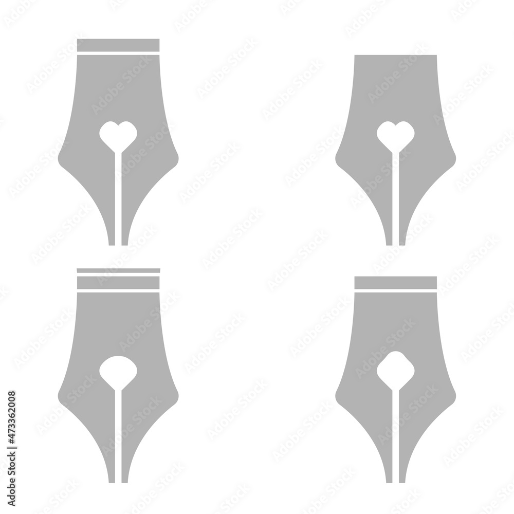 Fototapeta premium pen for writing love letters, vector illustration