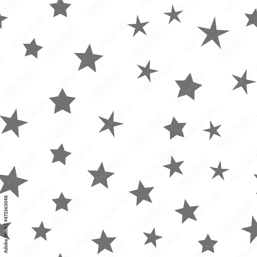 Stars seamless pattern. Random star icons, space sky night design. Stars seamless pattern. Random star icons, space sky night design.