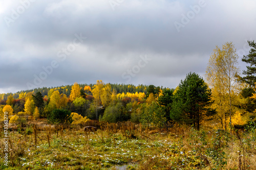 Autumn landscape in the Republic of Karelia.
