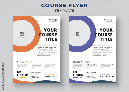 Course Flyer Template, Online Class Flyers, Education Flyer, Online Course Flyers, and poster
