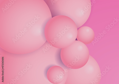 Modern pink 3D sphere abstract background