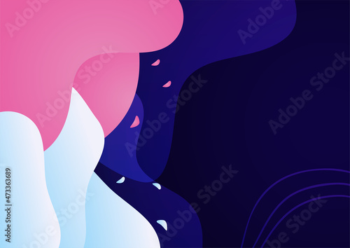 Modern dark blue pink abstract wave background. Suit for business, corporate, institution, party, festive, seminar, and talks.