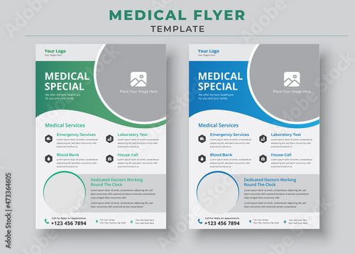 Medical Flyer Template, Healthcare Medical Flyer, Modern Medical Flyer Template Design, medical poster.