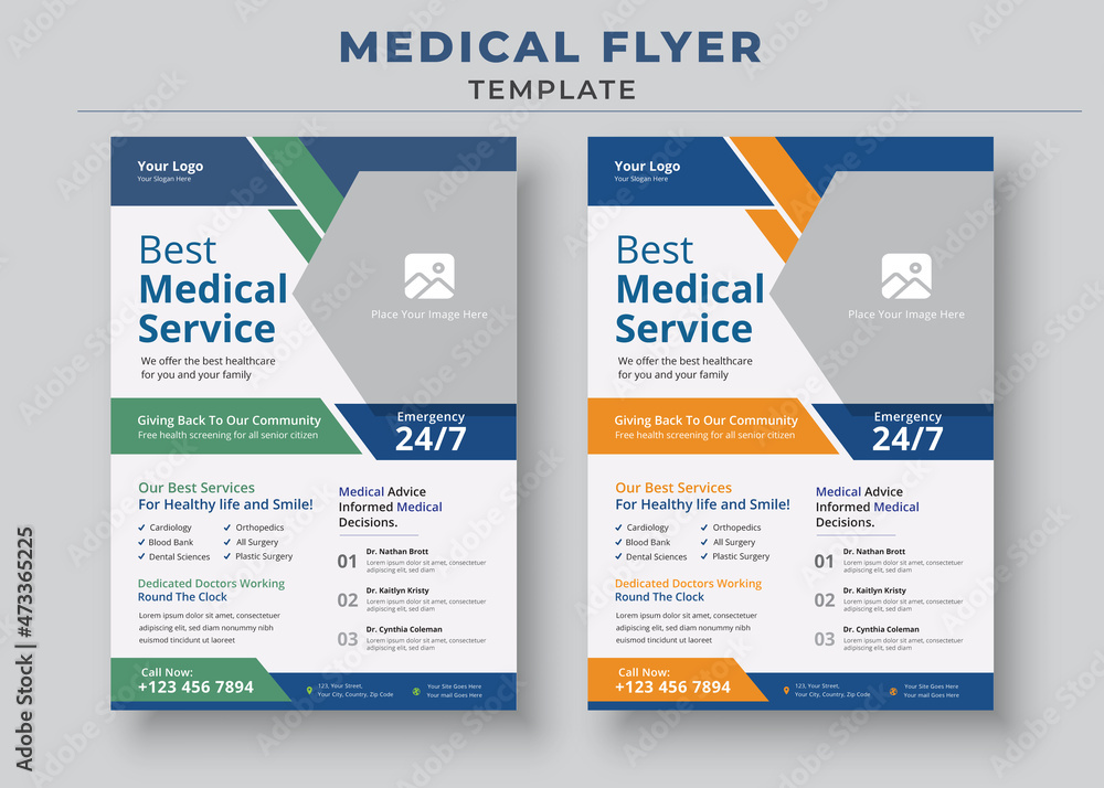 Medical Flyer Template, Healthcare Medical Flyer, Modern Medical Flyer Template Design, medical poster.