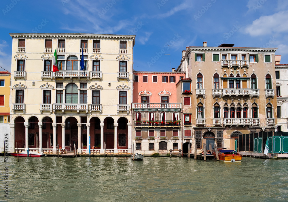 Venice architecture along Grand canal, Italy