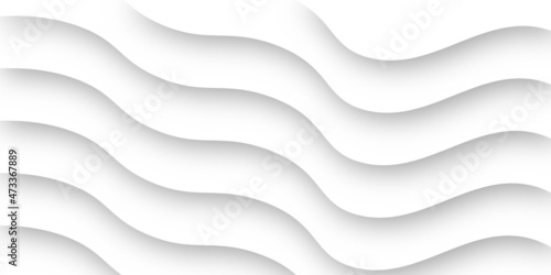 Abstract line waves layer background. Paper cut art design pattern. Wavy white illustration. Abstract paper cut background. Curve lines. Abstract vector background from gray paper waves.
