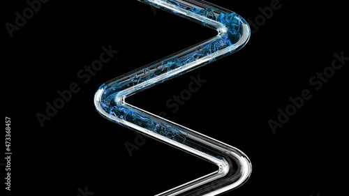 Wallpaper Mural Glass chemical pipe blue liquid Medical science laboratory equipment test production 4k Torontodigital.ca