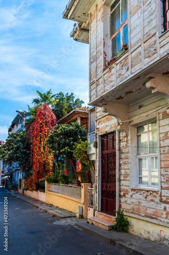 Fototapeta Naklejka Na Ścianę i Meble -  Heybeliada Island street view in Istanbul