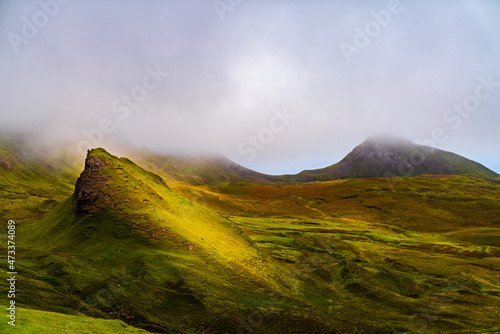 The Quiraing  sun break in clouds