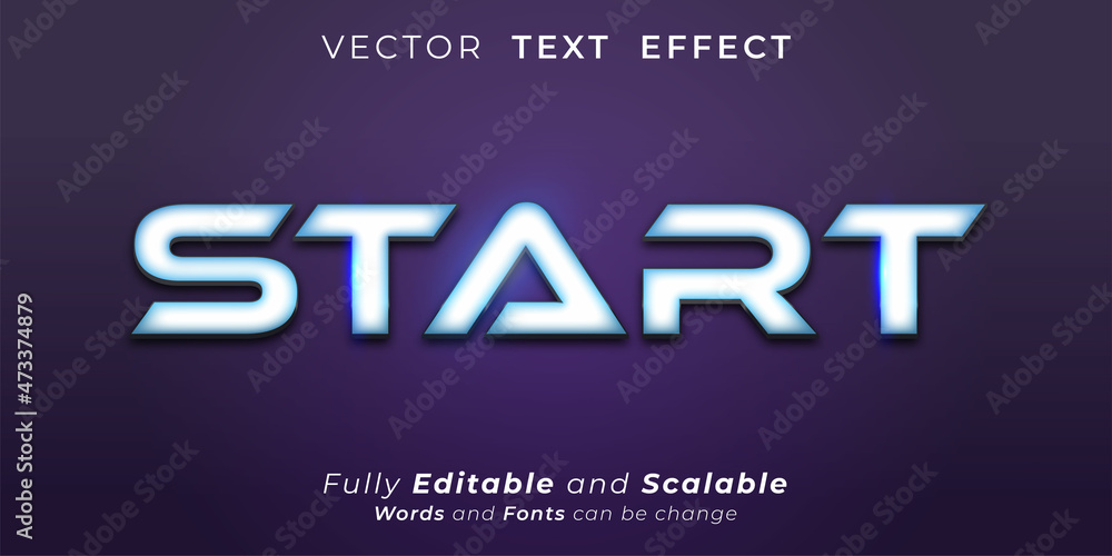 Start text effect, Editable 3d style text tittle Start text effect, Editable 3d style text tittle