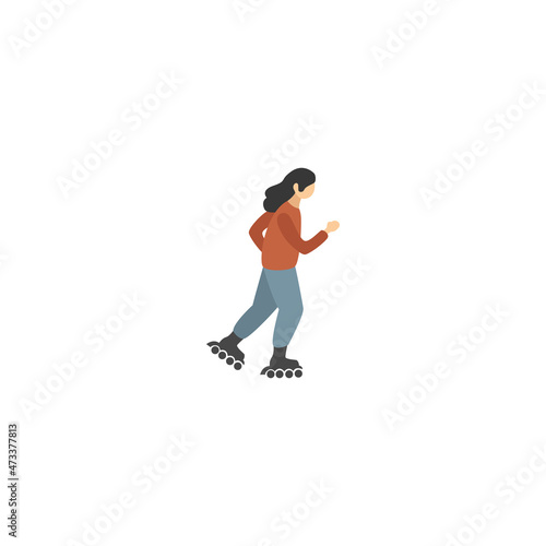 girl rollerblading